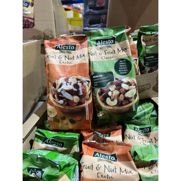 Alesto смажені, солені 500 g, Alesto смажені, солені 250 g, Alesto смажені,  солені 250 g, Alesto не смажені, не солені Mixed Nuts 200 g, Alesto не смажений, не солений 200 g, Alesto не смажений, не солений 200 g, Alesto смажені, солені 250 g, Alesto смажені, солені 500 g, Alesto Мікс зі смаком паприки та зеленої цибулі 200 g, Alesto Peanuts roasted & salted (смажений, солений) 500 g, Alesto не смажені, не солені 200 g, Alesto Peanuts Мікс Солений та Смажений / без Солі 500 g, Alesto Brazil Nuts 200 g, Alesto сушена та підсолоджена 200 g, Alesto Nuts 200 g, Alesto Dried Plums 200 g, Alesto Nuts&Fruits Mix 200 g, Alesto Prunge Secche Denocciolate 500 g, Alesto Soft Apricots 200 g, Alesto смажені, солені 250 g, Alesto Peanuts roasted & salted (смажений, солений) 250 g, Alesto Orzechy Laskowe 200 g, Alesto Sliwki suszone 200 g, Alesto Roasted & Salted 250 g, Alesto / Смажені лісові горіхи 200 g, Alesto Wasabi 200 g, Alesto Studencka 200 g, Alesto Мікс горіхів 200 g, Alesto не смажений, не солений 200 g, Alesto BBQ 200 g, Alesto NUT & FRUIT MIX classic 250 g, Alesto NUT & FRUIT MIX classic 500 g, Alesto Peanuts roasted & salted (смажений, солений) 500 g, Alesto Mandeln XXL 500 g, Alesto Nuts Royal XXL 500 g, Alesto Cashewkerne XXL 500 g, Alesto Смажений, солений 250 g, Alesto Sweet Chili 250 g, Alesto Mixed Nuts&Raisins ж/б 340 g, Alesto Mixed Nuts, смажені і солені ж/б 340 g, Alesto смажені, солені ж\б 350 g, Alesto Roasted & Salted 500 g, Alesto смажені, солені 250 g, Alesto Roasted&Salted / Roasted Mix 150 g, Alesto Honey&salt / Hot chilli flavour Mix 200 g, Alesto з грецьких горіхів та ізюму 100 g, Alesto Royal Nut 300 g, Alesto Mango Pieces Dried 125 g, Alesto Corn Snack 70 g, Alesto Honey&Salt 150 g, Alesto смажені, солені 70 g, Alesto Haselnusskerne XXL 500 g, Alesto смажені, солені 500 g, Alesto Walnuts 200 g, Alesto смажені, НЕ солені 250 g, Alesto Fistic смажені,  солені 250 g, Alesto NussMix mit Cranberry&Frucht 300 g, Alesto MIX смажені, солені та не солені 250 g, Alesto Macadamia 125 g, Alesto Pistazien-Kerne, смажені і солені/смаженні не солені 100 g, Alesto Nuss Mix XXL 300 g, Alesto Studentenfutter Classic 200 g, Alesto Walnusskerne 500 g