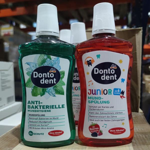 Dontodent Sensitive 500 ml, Dontodent Total Power 500 ml, Dontodent Junior Zahngel (для дітей 6+ років) 100 ml, Dontodent Kids (0-6 jahre) 100 ml, Dontodent Zahnfleisch Intensiv-Pflege 500 ml, Dontodent Antibakterielle Mundhygiene 500 ml, Dontodent Zahnbürsten mittel (середньої жорсткості), 3 шт. none, Dontodent Zahnbürste X-clean hart (жорстка), 1 шт. none, Dontodent Аntibakteriell (анти бактеріальна), 100м none, Dontodent Extra Gleitfahig, 50м none, Dontodent Sensitive, 50 м none, Dontodent Kids PINK 3-6 Jahre (м’яка) 2шт none, Dontodent Kids GREEN 3-6 Jahre (м’яка) 2шт none, Dontodent Brush Sticks (150 шт.), Dontodent Active Infinity (1 шт.), Dontodent Active Young (Блакитна) none, Dontodent Active Young (Рожева) none, Dontodent (32шт.) 0,6 мм, ISO 3 none, Dontodent (6шт.) 0,6 мм, ISO 3 none, Dontodent (28шт.) ISO 2 none, Dontodent (32шт.) ISO 0 none, Dontodent (32шт.) ISO 4 none, Dontodent (6шт.) 0,45 мм, ISO 1 none, Dontodent (6 шт.) 0,4 мм, ISO 0 none, Dontodent (32 шт.) ISO 2 none, Dontodent (6шт.) 0,45мм, ISO 2 none, Dontodent (42шт.), Orange XS/S none, Dontodent Junior 500 ml, Dontodent PRO + Sensitive Direkt 400 ml, Dontodent PRO+Sensitive Complete Care, (м’яка) (2 шт.), Dontodent PRO+Zahnfleischschutz&Starkung, (м’яка) (2 шт.), Dontodent PRO+Sensitive Direct 75 ml, Dontodent PRO+Zahnfleisch Probiotik Aktiv 75 ml, Dontodent Prothesenburste (1 шт.), Dontodent Prothesenreinigungscreme 75 ml, Dontodent Classic mittel (4шт.), Dontodent Sensitive Super Soft (суперм'яка) (2 шт.), Dontodent Zahnputztabletten 20 g, Dontodent Junior (від 6 років) (32шт.), Dontodent Sensitive (40шт.), Dontodent Zahnseidesticks mit Etui (40шт.), Dontodent Zungenreiniger (1 шт.)