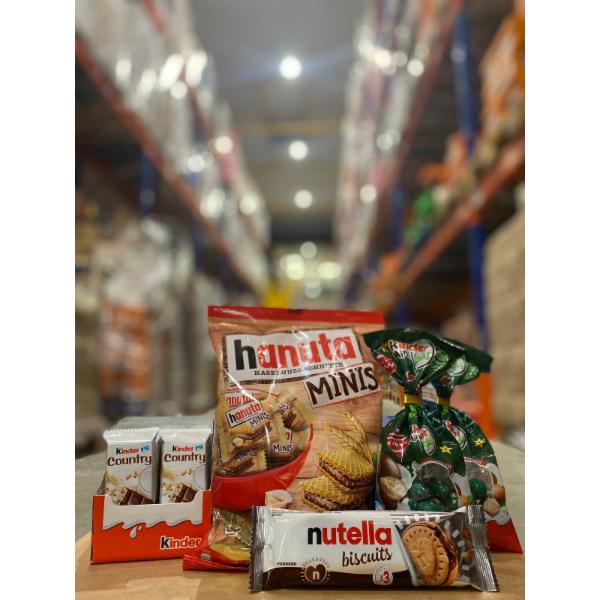 Hanuta Haselnuss-schnitte 220 g, Hanuta Haselnuss-schnitte 242 g, Hanuta LImited Edition 220 g, Hanuta RIEGEL 172,5g, Hanuta Minis (19шт.) 200 g, Hanuta Crispy Cocoa 220 g, Hanuta Haselnuss-schnitte (BOX) 44 g, Hanuta Riegel 34.5 g