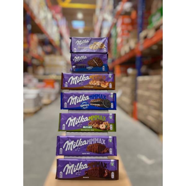 Milka Secret Box 14,4 g, Milka Alpenmilch 14 g, Milka Oreo 345 ml, Milka Peanut Caramel 276 g, Milka Oreo Brownie 345 ml, Milka Triple Caramelo 90 g, Milka Полуниця Чізкейк 300 g, Milka Арахіс-Карамель 276 g, Milka Печиво Орео 300 g, Milka Новорічний 90 g, Milka Сніговик 50 g, Milka Santa Darkmilk 100 g, Milka Santa Alpine Milk 90 g, Milka Oreo 86 g, Milka Santa Crunchy 95 g, Milka Santa Gingerbread 345 ml, Milka Mas Mixbag 224 g, Milka Alpine Milk 270 g, Milka Mas Mixbag 126 g, Milka Santa Biscoff 90 g, Milka Momente 214 g, Milka Oreo 284 g, Milka Oreo Sandwich 92 g, Milka Mas Mixbag 126 g, Milka Дисплей TAB MIX 250g 300 g, Milka Whole Hazelnuts 300 g, Milka Toffee Wholenut 300 g, Milka Oreo 300 g, Milka Шоколадні цукерки з ванільним смаком 330 g, Milka Шоколадні цукерки з молочним кремом 330 g, Milka LOFFEL EI Haselnusse 136 g, Milka LOFFEL EI Kakaocreme 136, Milka ШОКОЛАДНИЙ ЗАЄЦЬ WEISS 90 g, Milka ШОКОЛАДНИЙ ЗАЄЦЬ DARKMILK 100 g, Milka ЗАЄЦЬ COW spots 100 g, Milka Feine Eier ( Яйця 100g ) 900 g, Milka DarkMilk Mix Bunny-(56шт.) Eggs - (52шт.) 100 g, Milka Triolade 280 g, Milka Nussini 270 g, Milka Полуниця та Крем 90 g, Milka молочний 90 g, Milka Пористий 80 g, Milka Вишня та Крем 90 g, Milka Малина та Крем 90 g, Milka Арахіс-Карамель 90 g, Milka Choco Cookie 300 g, Milka 