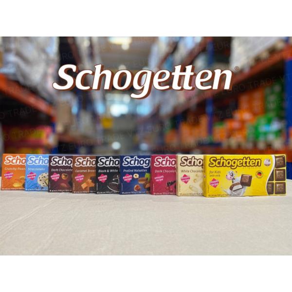 Schogetten Black & White 100 g, Schogetten Freeze Me Bourbon Vanilla 345 ml, Schogetten Alpine Milk 345 ml, Schogetten Dark 100 g, Schogetten for Kids with Milk 100 g, Schogetten Praline Noisettes (праліне і фундук) 100 g, Schogetten Trilogia Noisettes 345 ml, Schogetten Yoghurt Strawberry (йогурт і полуниця) 345 ml, Schogetten Hazelnuts, Alpine Milk, Dark 100 g, Schogetten Dark chocolate with Cranberry 100 g, Schogetten Caramel & Brownie 100 g, Schogetten Alpine Milk & Hazelnuss 100 g, Schogetten Stracciatella 100 g, Schogetten Crunch Peanut Butter 100 g, Schogetten White 100 g, Schogetten Dark Chocolate with Hazelnuts 100 g, Schogetten Alpine Milk, Hazelnuts, Praline 100 g, Schogetten PopCorn, Cranberry, Strawberry 100 g, Schogetten Dark Hazelnuts, Black&White, Peanut Butter 100 g, Schogetten Black&White, Haselnuss, Joghurt-Erdbeer 100 g, Schogetten Dark Hazelnuts, Dark, Hazelnuts 100 g, Schogetten Alpine Milk, White, Peanut Butter 100 g, Schogetten Caramel Brownie, Yoghurt-Strawberry, Cranberry none, Schogetten Alpine Milk, Trilogia, Popcorn 100 g, Schogetten Strawberry/Dark/Oreo 100 g